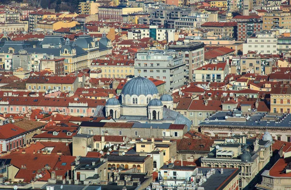 Widok z góry Trieste — Zdjęcie stockowe