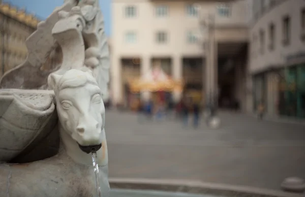 Närbild på fontänen Trieste — Stockfoto