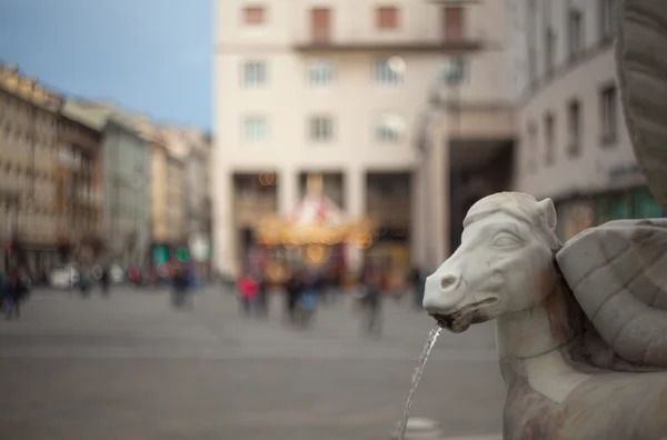 Närbild på fontänen Trieste — Stockfoto