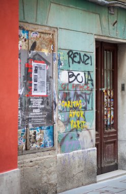 Graffity tarafından kaplı duvar