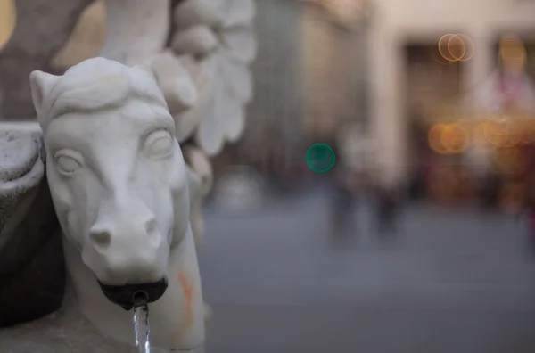 Primo piano della fontana Trieste — Foto Stock