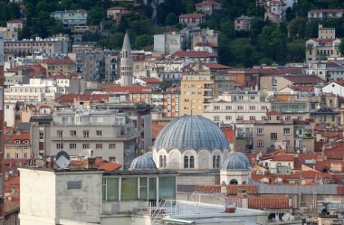 Trieste, İtalya'nın Üstten Görünüm
