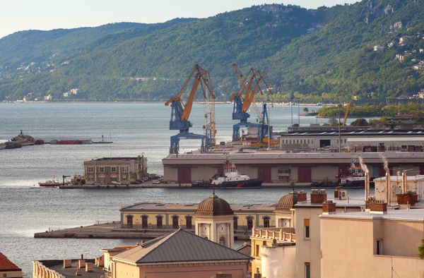 Trieste Limanı Üstten Görünüm — Stok fotoğraf