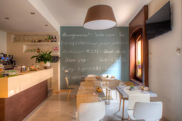 Breakfast room of Ares hotel — Stock Photo, Image