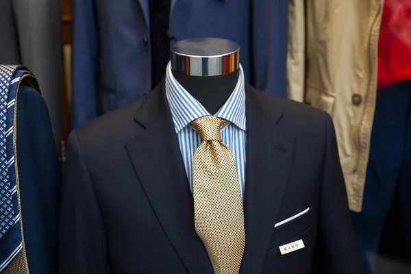 Male suit in the clothes shop — Stock Photo, Image