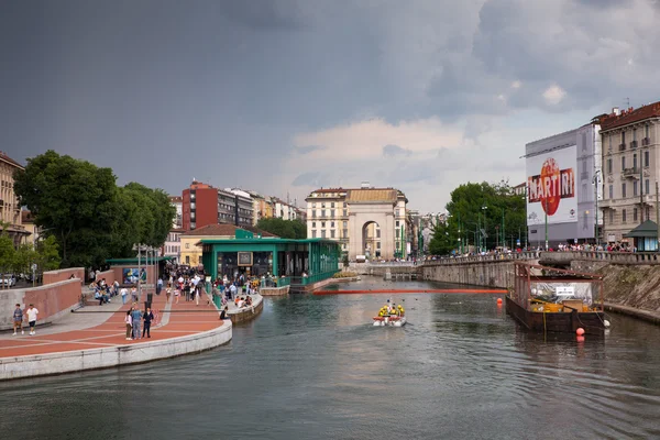 Darsena, Milan görünümünü — Stok fotoğraf