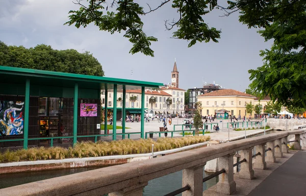 Pohled na Darsena, Milan — Stock fotografie