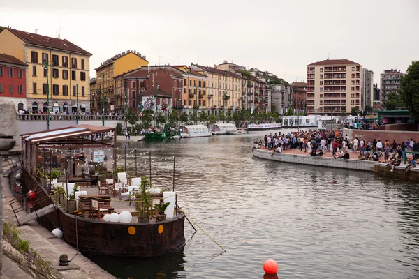 Darsena, Milan görünümünü — Stok fotoğraf