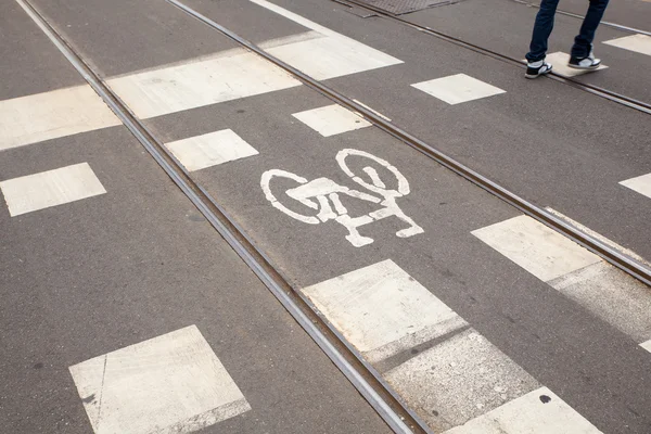ミラノの自転車パス — ストック写真