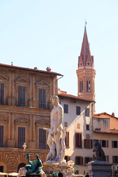 La fontana di Nettuno, Firenze — Foto Stock