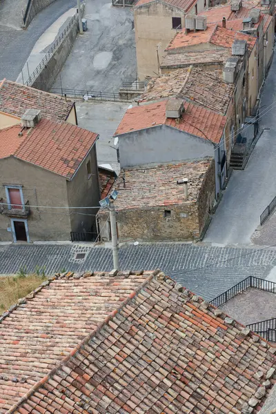 View Sperlinga Roof Sperlinga Little Town Middle Sicily Italy — Stock Photo, Image