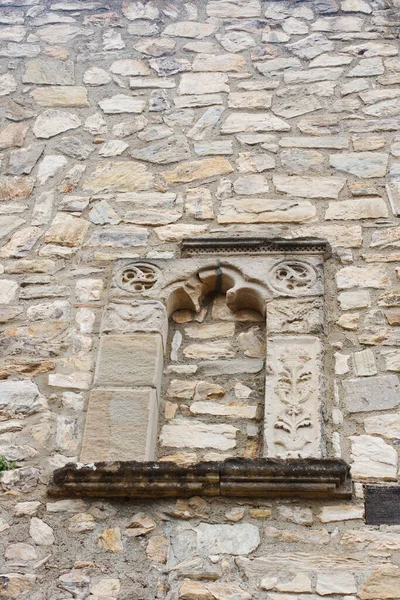 Vista Los Trifora Ventanas Típicas Del Castillo Sperlinga Sicilia Italia —  Fotos de Stock