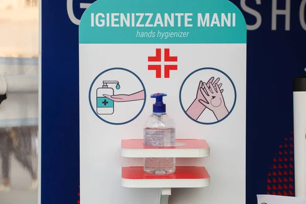 Trieste Italy October View Hand Sanitizer Covid October 2020 — 스톡 사진