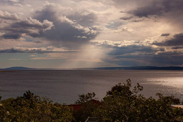 Light Clouds Stara Baska Sea Krk Croatia — Stock Photo, Image