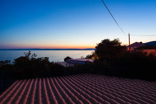 Widok Dach Stara Baska Wyspie Krk Chorwacji — Zdjęcie stockowe