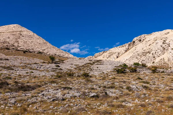 Veduta Delle Colline Spoglie Stara Baska Isola Krk Croazia — Foto Stock