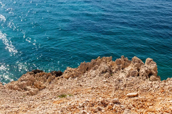 Вид Скелю Стара Баска Острів Крк Хорватія — стокове фото