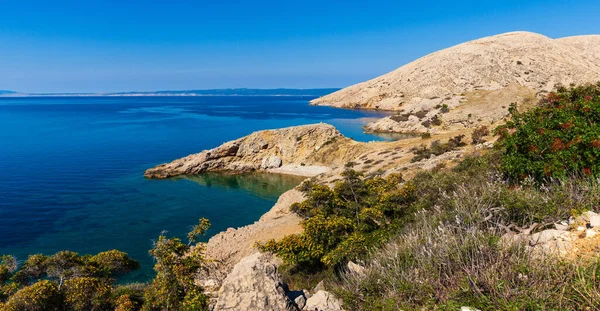 Veduta Della Spiaggia Stara Baska Durante Estate Isola Krk Croazia — Foto Stock