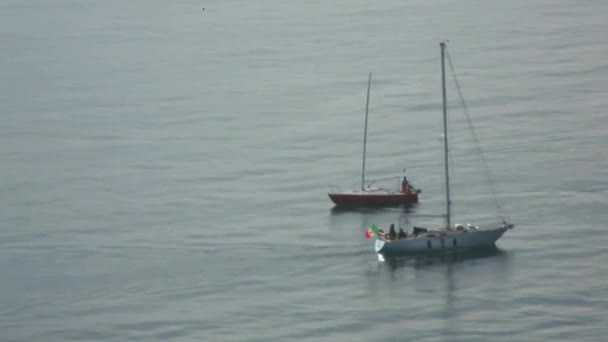 的里雅斯特海的船只视图 — 图库视频影像