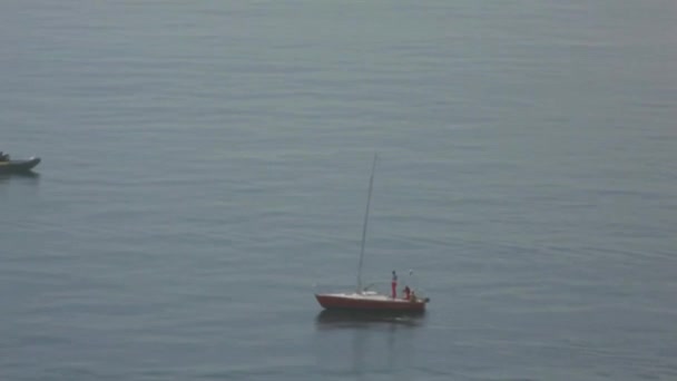 View Motorboat Trieste Sea — Stock Video