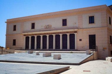 İtalya, Agrigento 'daki postane sarayının manzarası