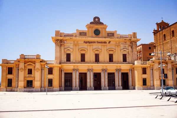 View Railway Central Station Palace Agrigento Italy — Stock Photo, Image