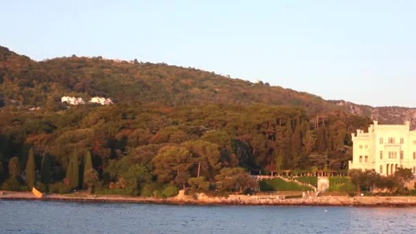 Vista Del Castillo Miramare Trieste — Vídeo de stock