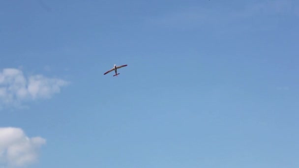 Vista Avião Aeróbico Céu Azul — Vídeo de Stock