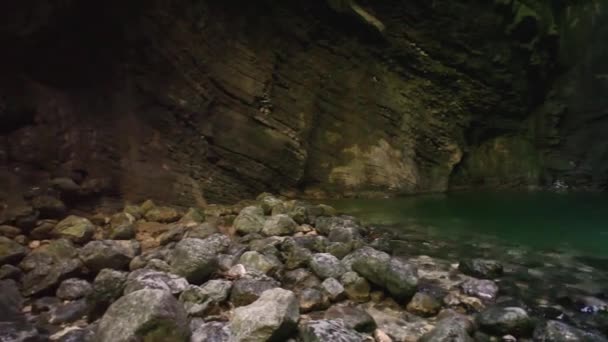 Водоспад Козяк Ляпас Козяк Місті Юлійські Альпи Словенія Kobarid — стокове відео