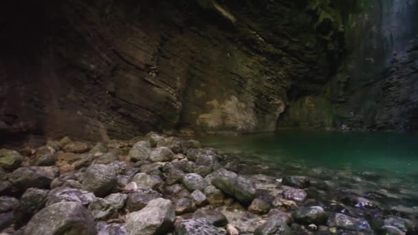 Vodopádu Kozjak Slap Kozjak Kobarid Julské Alpy Slovinsko — Stock video