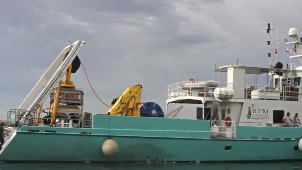 Boat Trapani Sea — Stock Video