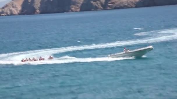 Water Play Baska Sea Krk Island Dalmácia Croácia — Vídeo de Stock