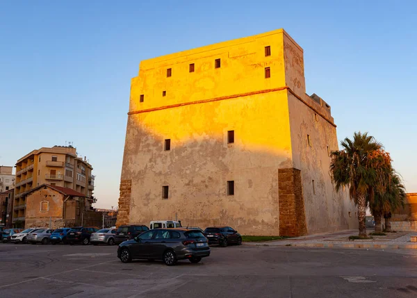 Porto Empedocle Italia Julio Vista Fortaleza También Llamada Torre Carlos — Foto de Stock