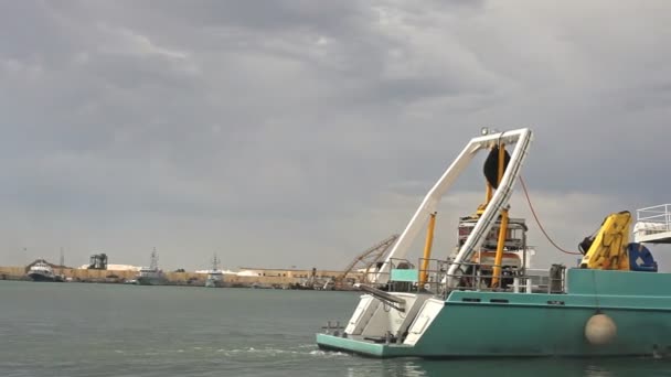 Barco Mar Trapani — Vídeos de Stock