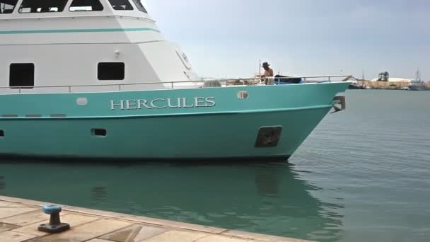 Barco Mar Trapani — Vídeo de Stock