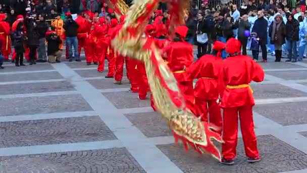 Участники Новогоднего Парада Китае 2013 — стоковое видео