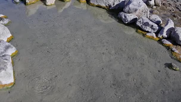 Thermal waters in the Lago di Venere, Pantelleria — Stock Video