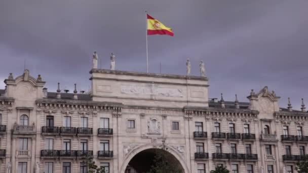 Santander Spain Harus Bank Santander Facade Pada Agustus 2016 — Stok Video
