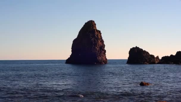 Utsikt Över Acitrezza Naturskön Plats Sicilien — Stockvideo