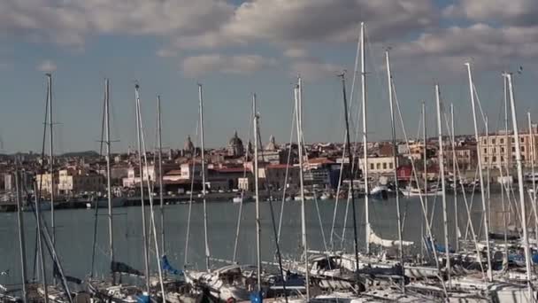 Utsikt Över Hamnen Catania Sicilien — Stockvideo