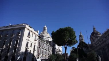 CATANIA, İTALYA - 01 Ocak 2017 tarihinde Aziz Agatha 'ya adanmış bir Roma Katolik katedrali olan Duomo di catania' nın görüntüsü