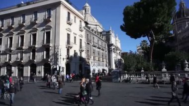 CATANIA, İTALYA - 01 Ocak 2017 tarihinde Aziz Agatha 'ya adanmış bir Roma Katolik katedrali olan Duomo di catania' nın görüntüsü