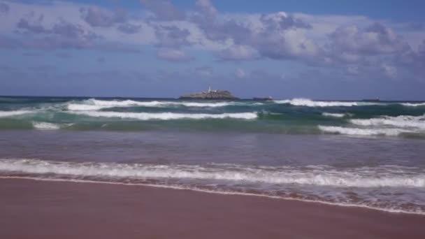 Cantabrian Denizindeki Dalgaların Görüntüsü — Stok video
