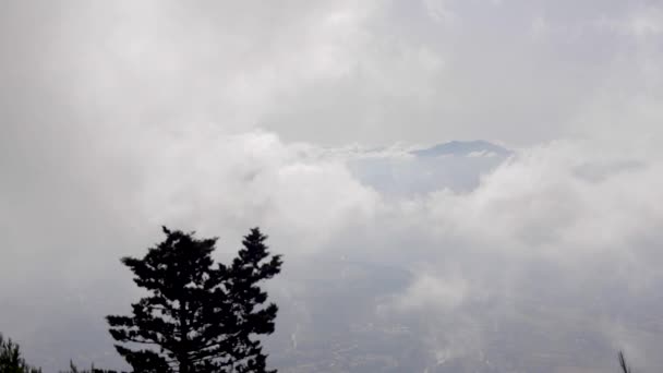 Vista Delle Nuvole Sul Cielo Erice Italia — Video Stock