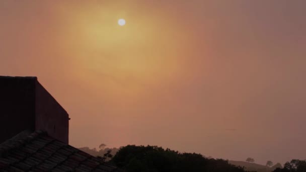 Vista Del Tramonto Sul Cielo Erice Italia — Video Stock