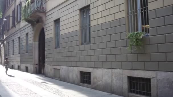 Milan Italië September Zicht Wijk Brera September 2015 — Stockvideo