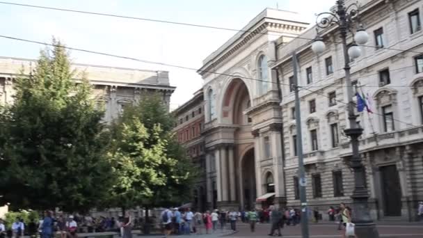 Milan Italy September View Piazza Della Scala Square September 2015 — 图库视频影像