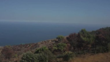 Füniküler demiryolundan Trapani Denizi manzarası