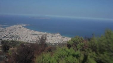 Füniküler demiryolundan Trapani Denizi manzarası