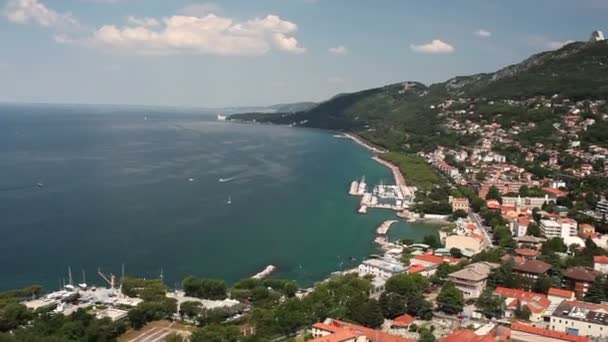 Top Udsigt Trieste Det Adriatiske Hav – Stock-video